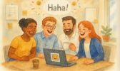 laughing